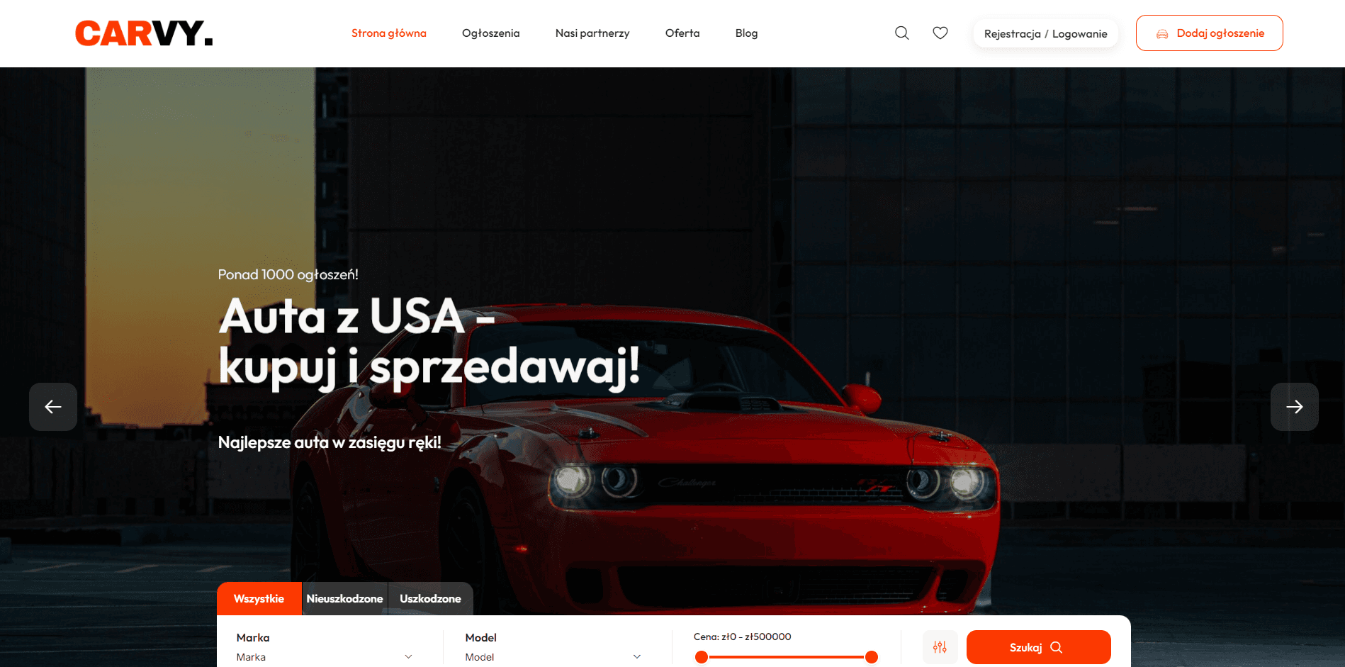 Strona internetowa carvy.pl - realizacja Expressite