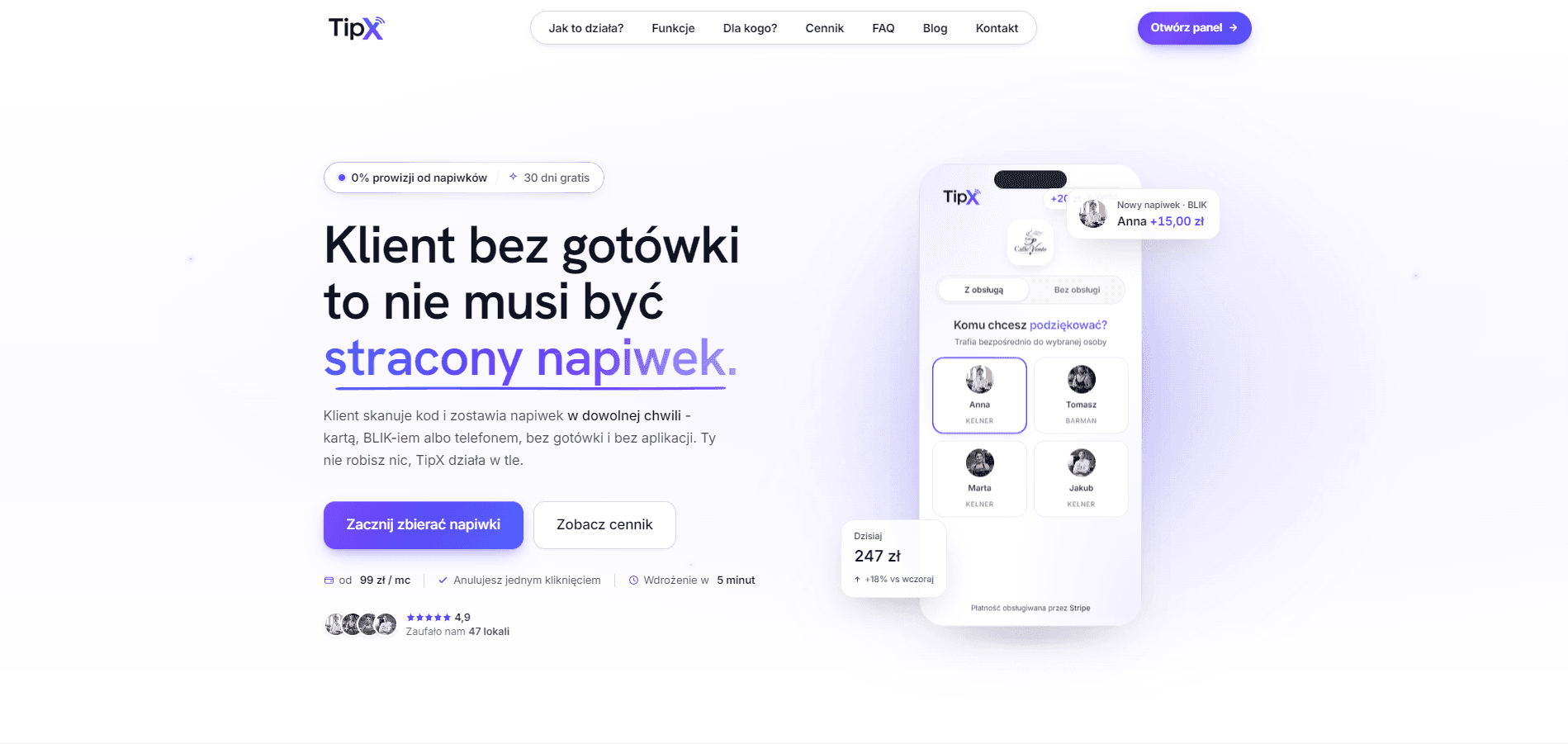 Strona internetowa tipx.pl - realizacja Expressite