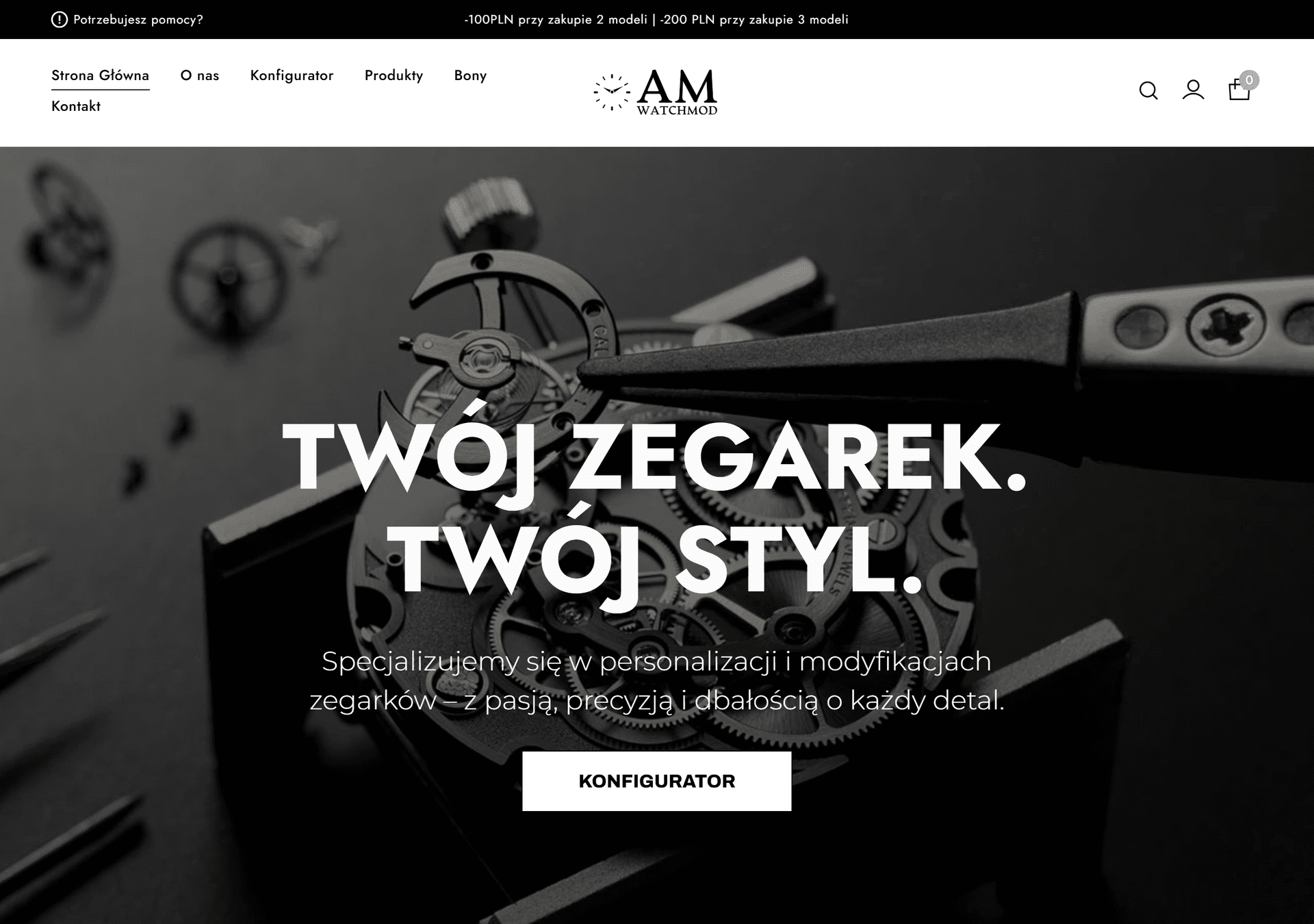 Strona internetowa watchmod-am.pl - realizacja Expressite